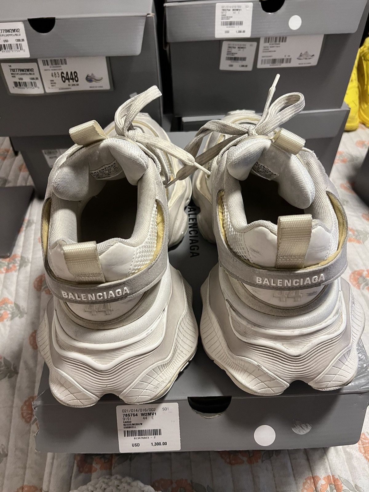 Balenciaga Balenciaga Cargo Sneakers - White/Eggshell Size US 11 / EU 44 - 7 Thumbnail