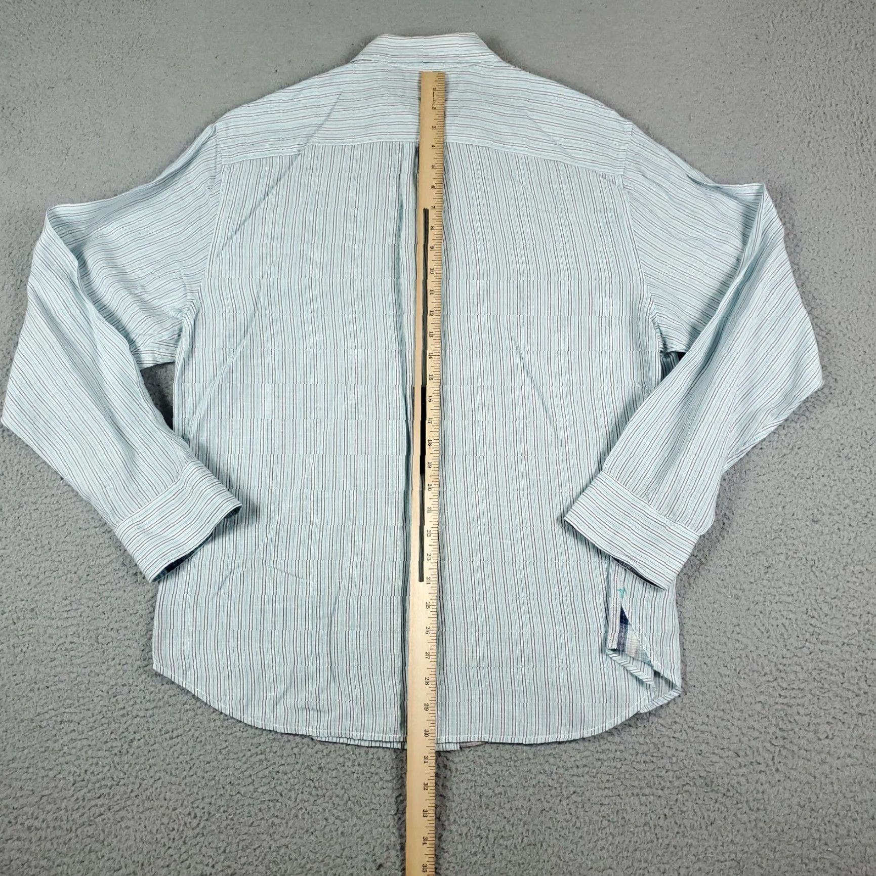 Tommy Hilfiger Tommy Hilfiger Blue Striped Casual Shirt Mens Long Sleeve Button Up Size Large Size US L / EU 52-54 / 3 - 3 Thumbnail
