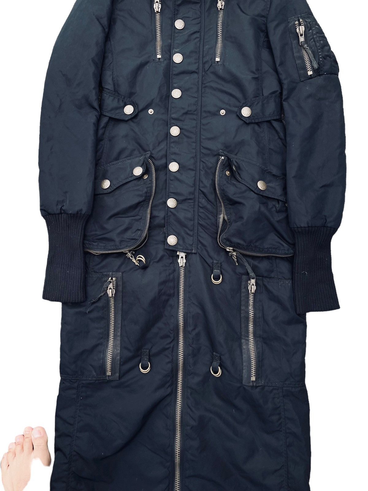 14th Addiction 2000s SLY - Fur Hoodie Extra Long Cargo Jacket Size US S / EU 44-46 / 1 - 11 Thumbnail