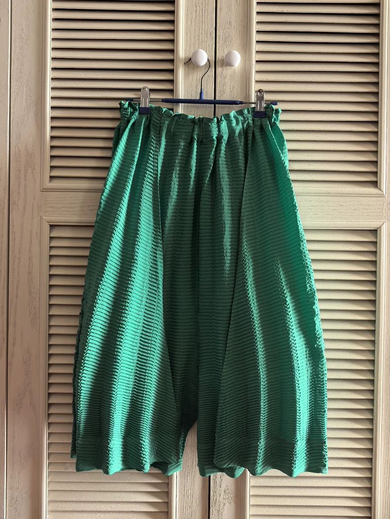 Issey Miyake Issey Miyake Pleated Green Shorts - dmc Size US 30 / EU 46 - 1 Thumbnail