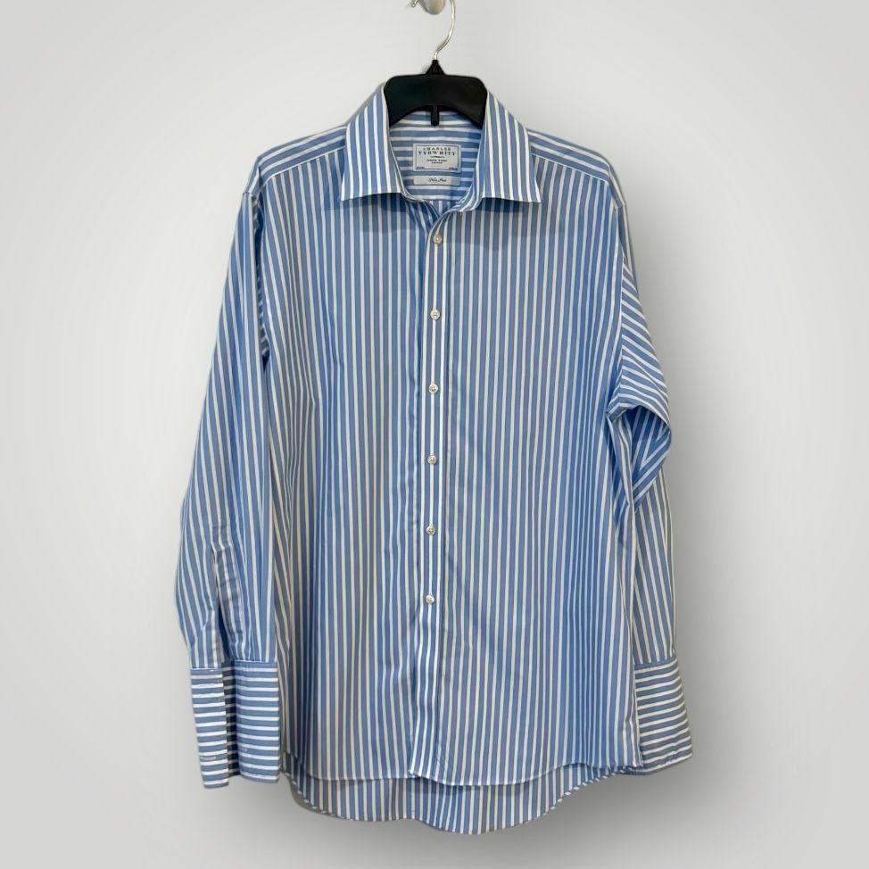 Charles Tyrwhitt Charles Tyrwhitt Men's Striped Button Down Shirt Size US XS / EU 42 / 0 - 1 Thumbnail