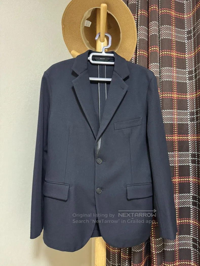 Hermes Hermes Casual Wool Blazer, 100% Wool + Lamb Leather, Colla Size 48R - 1 Thumbnail