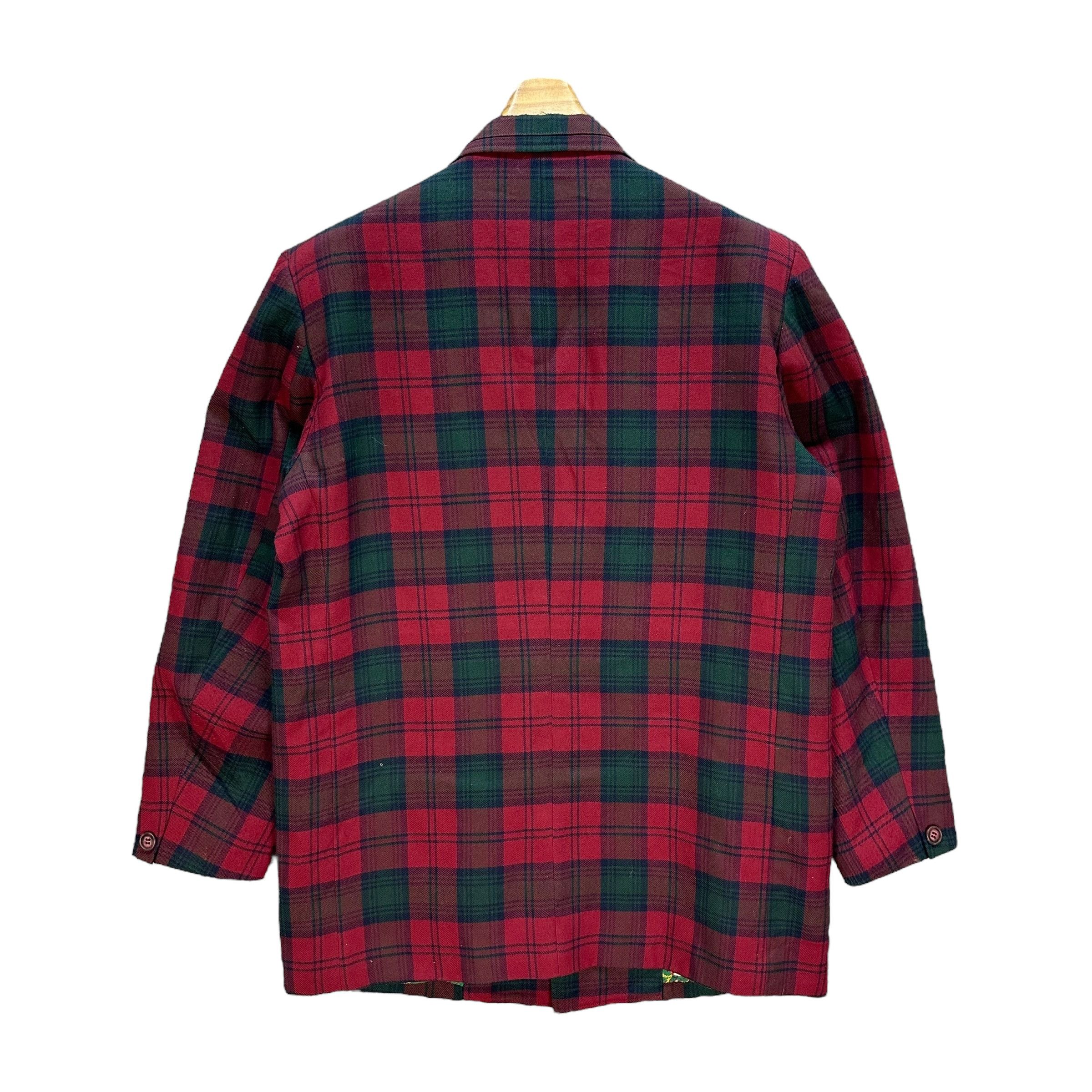 Japanese Brand MILK BOY Red Tartan Multipocket Work Casual Jacket #A53-1227 Size US L / EU 52-54 / 3 - 12 Thumbnail