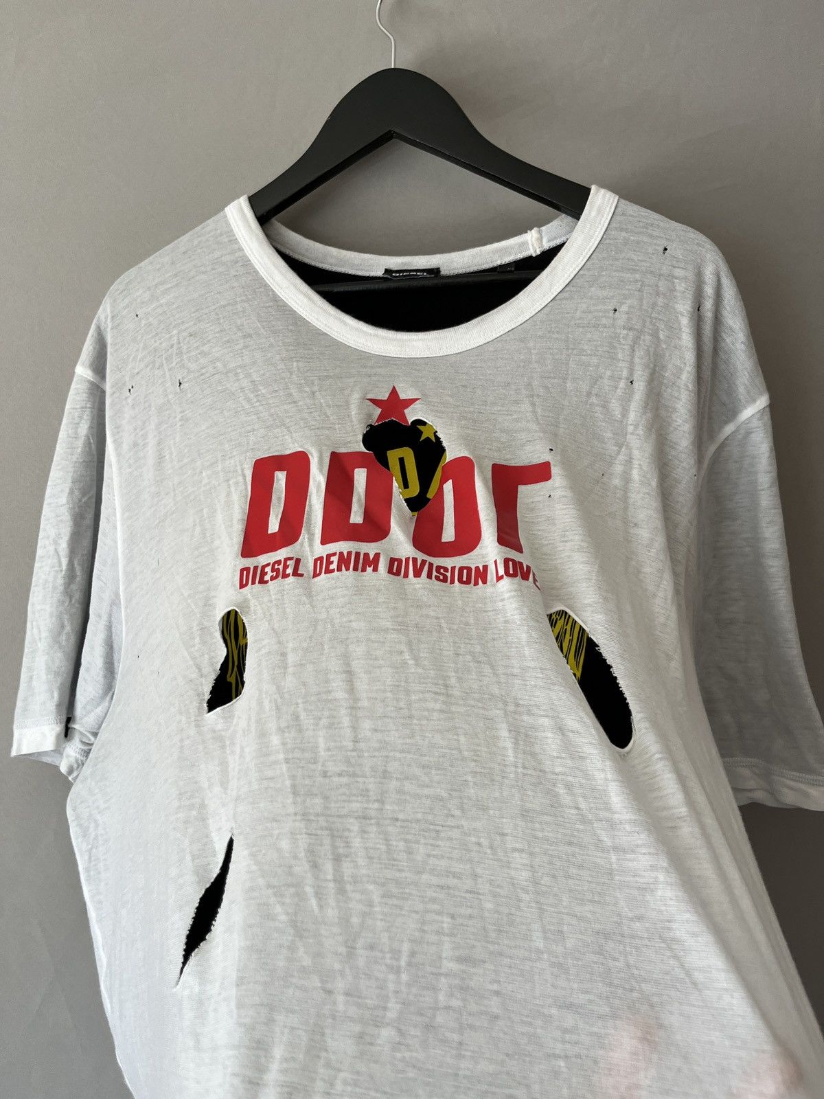 Diesel Diesel Two Layers Ripped Distressed T-shirt Size US XXL / EU 58 / 5 - 14 Thumbnail