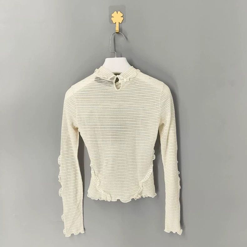 Fendi Fendi size 36 Solid colour ruffled turtleneck sweater Size US XXS / EU 40 - 2 Thumbnail