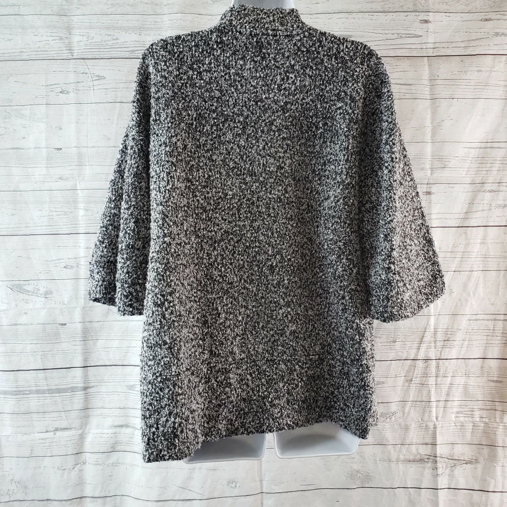 Vintage Motherhood Maternity Womens Cardigan Open Front Size Small Black Gray Knit Sweater Womens Mens Girls Size S / US 4 / IT 40 - 4 Thumbnail