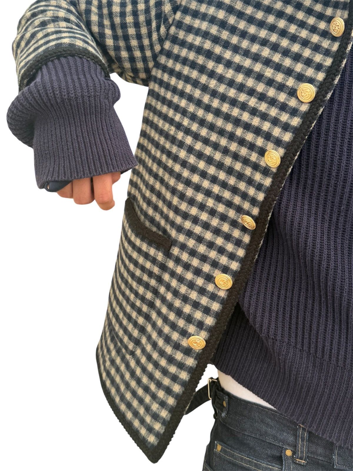 Gucci Gucci FW23 Wool Gingham Interlocking G Coat Size US M / EU 48-50 / 2 - 4 Thumbnail