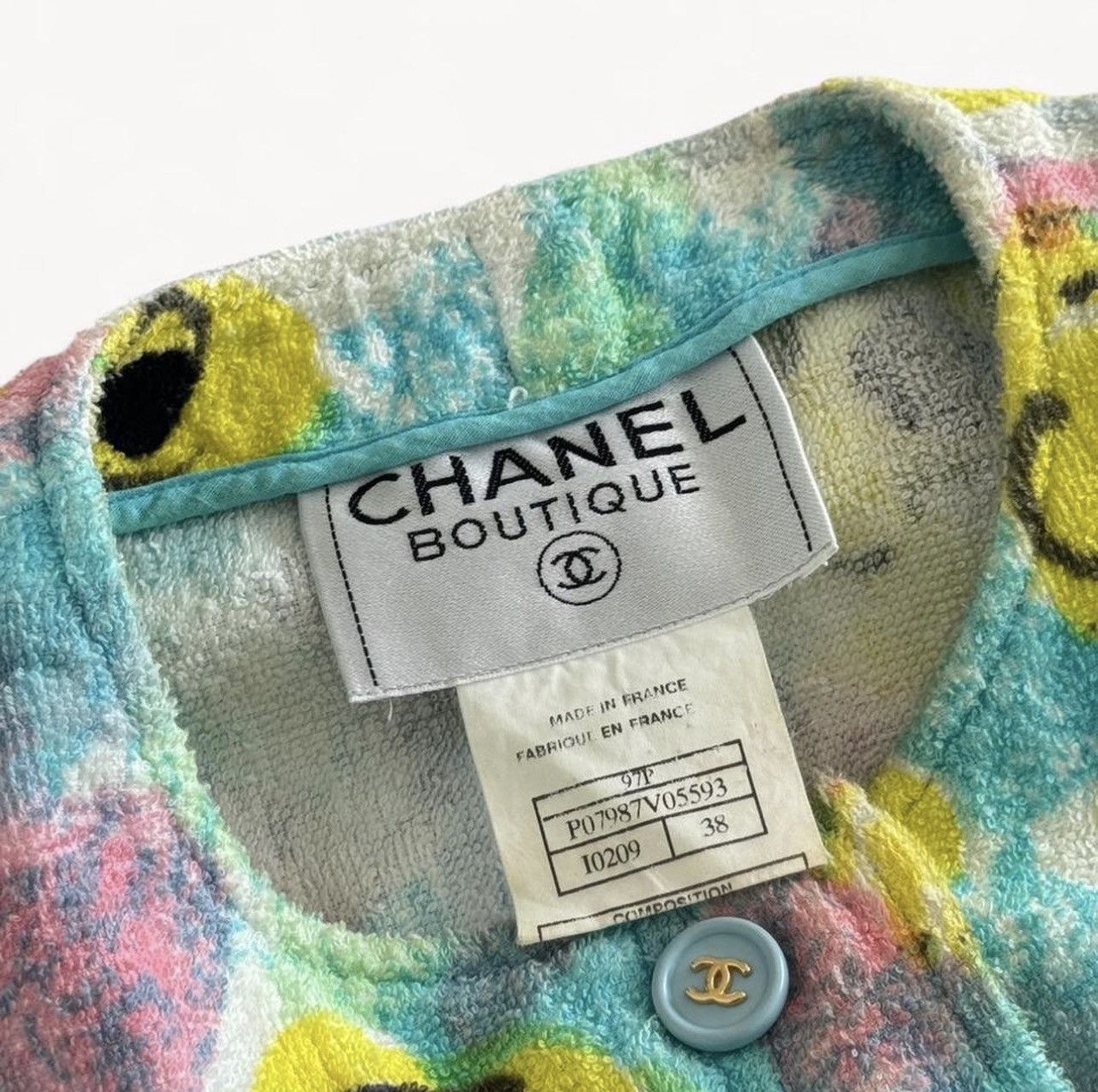 Chanel Chanel 1997 Runway Terrycloth Sleeveless/Skirt Floral Set Size S / US 4 / IT 40 - 9 Thumbnail