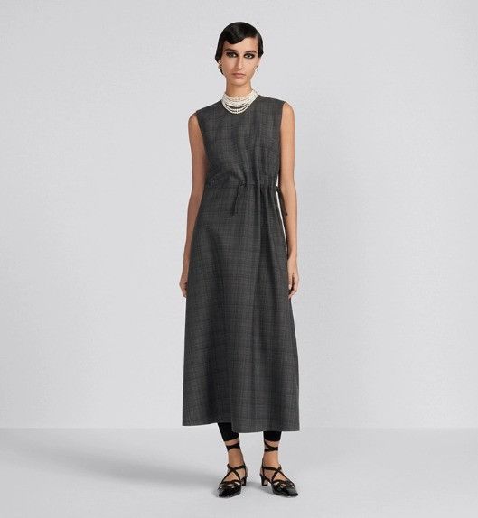 Dior o1w1db10824 Flared Mid-Length Dress in Grey Size M / US 6-8 / IT 42-44 - 4 Thumbnail