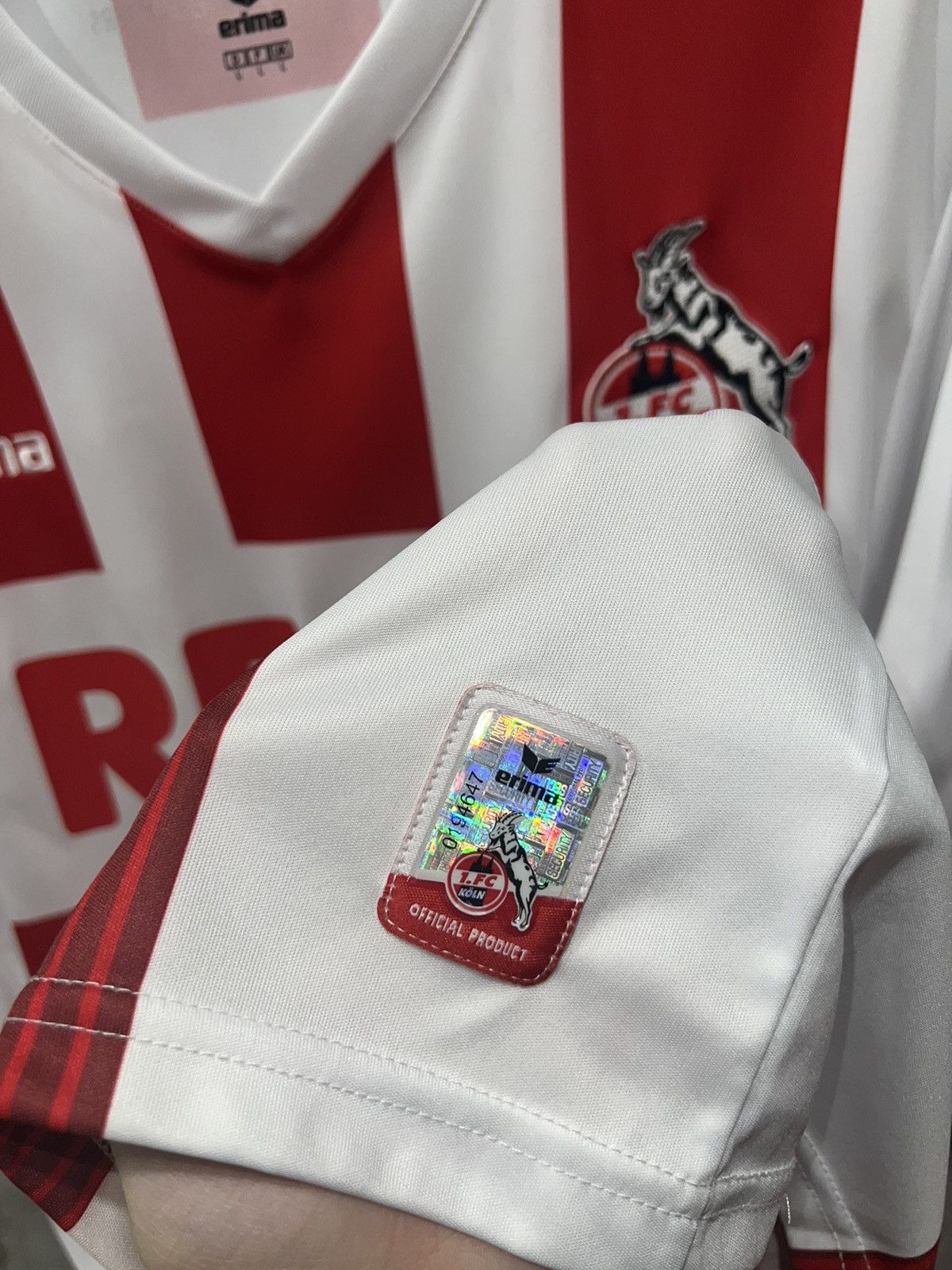 Erima × Vintage 1 Fc Koln Erima Rewe Jersey White Red Heintz 3 Size US L / EU 52-54 / 3 - 5 Thumbnail