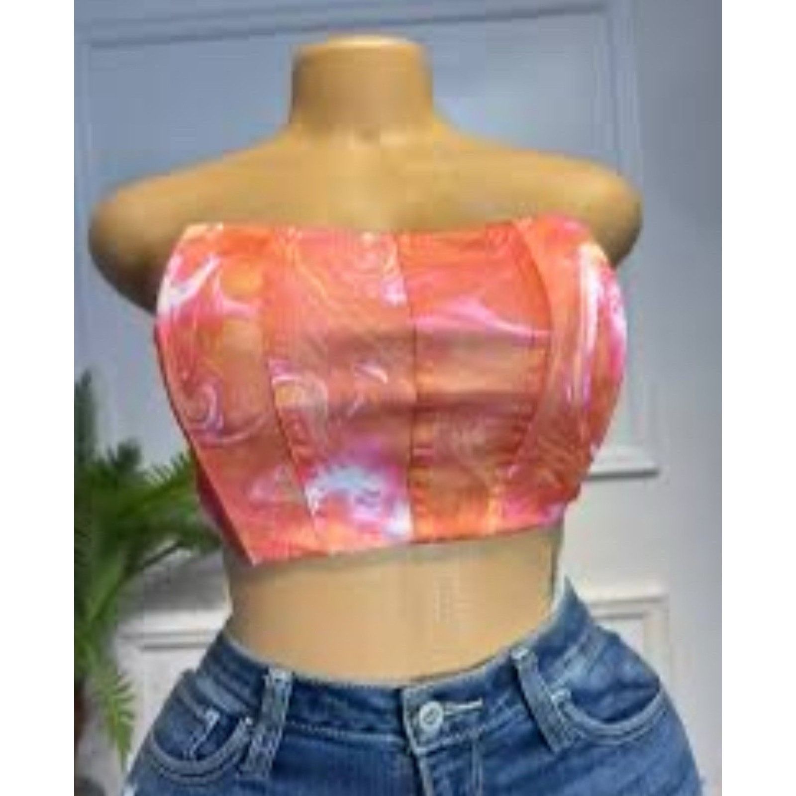 Shein Shein Neon Orange And Pink Crop Top Size S / US 4 / IT 40 - 1 Thumbnail