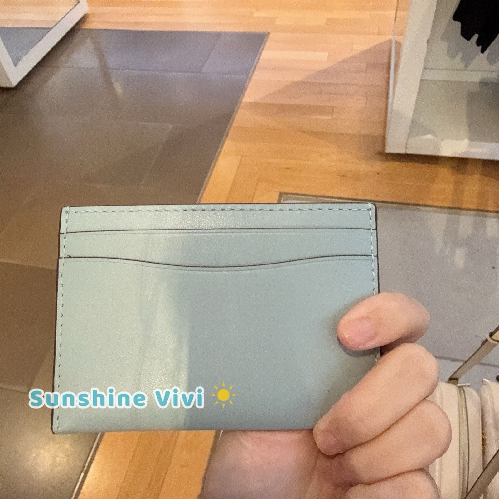 Coach NWT Coach Essential Card Case CM435 Silver/Light Blue Size ONE SIZE - 2 Thumbnail