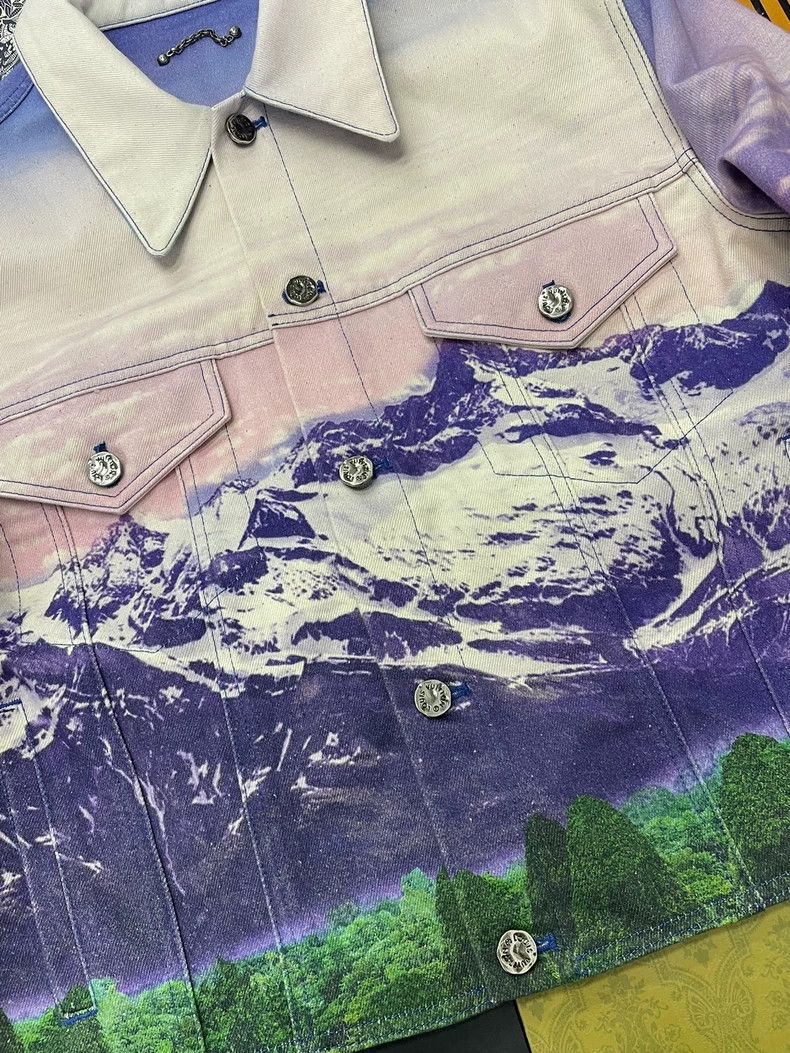 Louis Vuitton Louis Vuitton Gradient Snow Mountain Print Denim Jacket Size US M / EU 48-50 / 2 - 2 Thumbnail