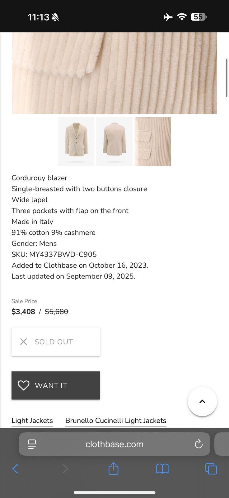Brunello Cucinelli Brunello cucinelli white pinstripe blazer Size US S / EU 44-46 / 1 - 3 Thumbnail