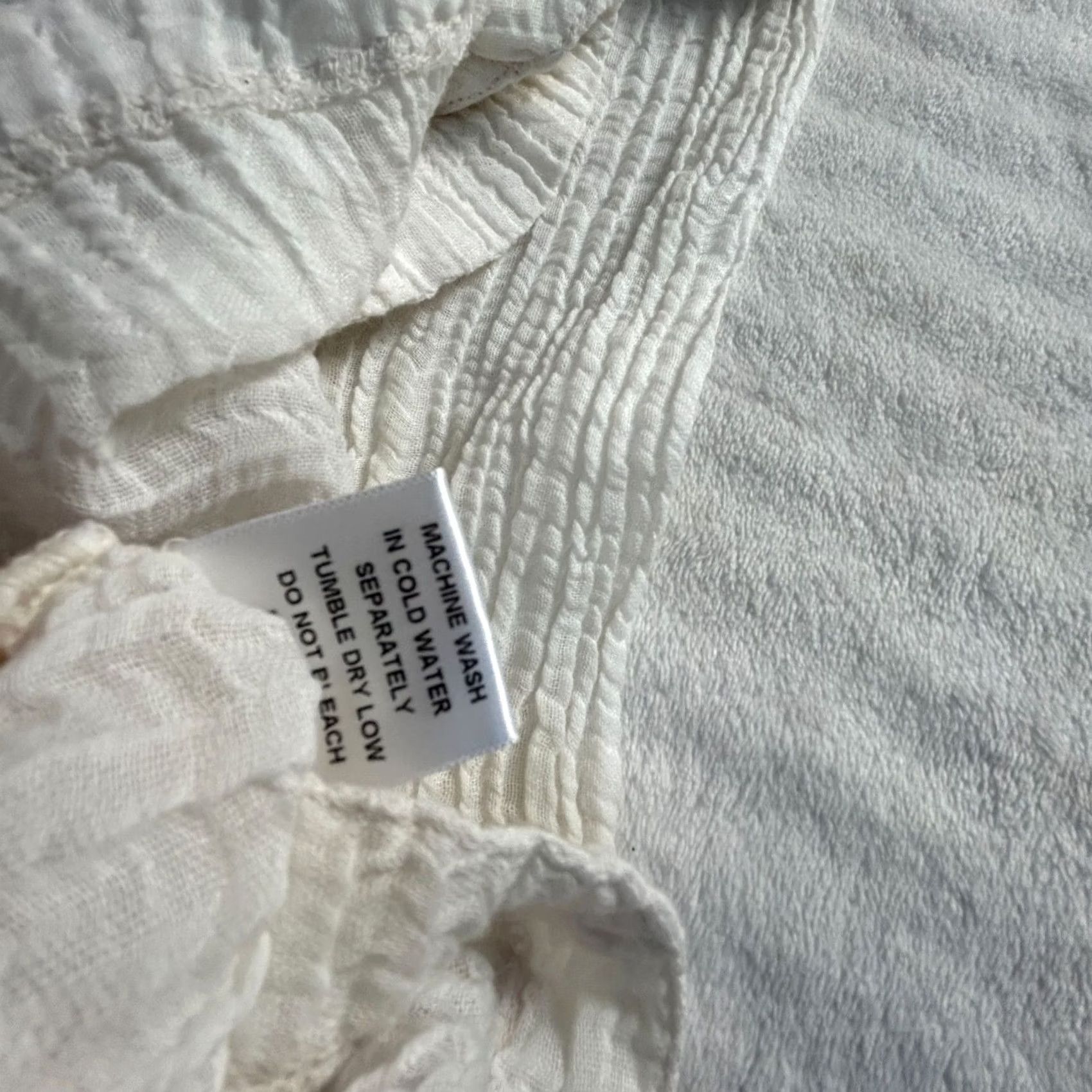 Vintage Kleen Womens Button Down Long Sleeve Shirt XL Lightweight Gauze Ramie Cotton White - Casual Classic Button-Down, Basic, Regular Fit Womens Size XL / US 12-14 / IT 48-50 - 6 Thumbnail