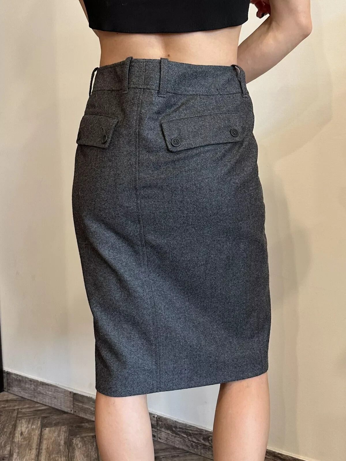 Belstaff Belstaff Wool Knee Length Pencil Mid-length Skirt Womens Size 28" / US 6 / IT 42 - 3 Thumbnail