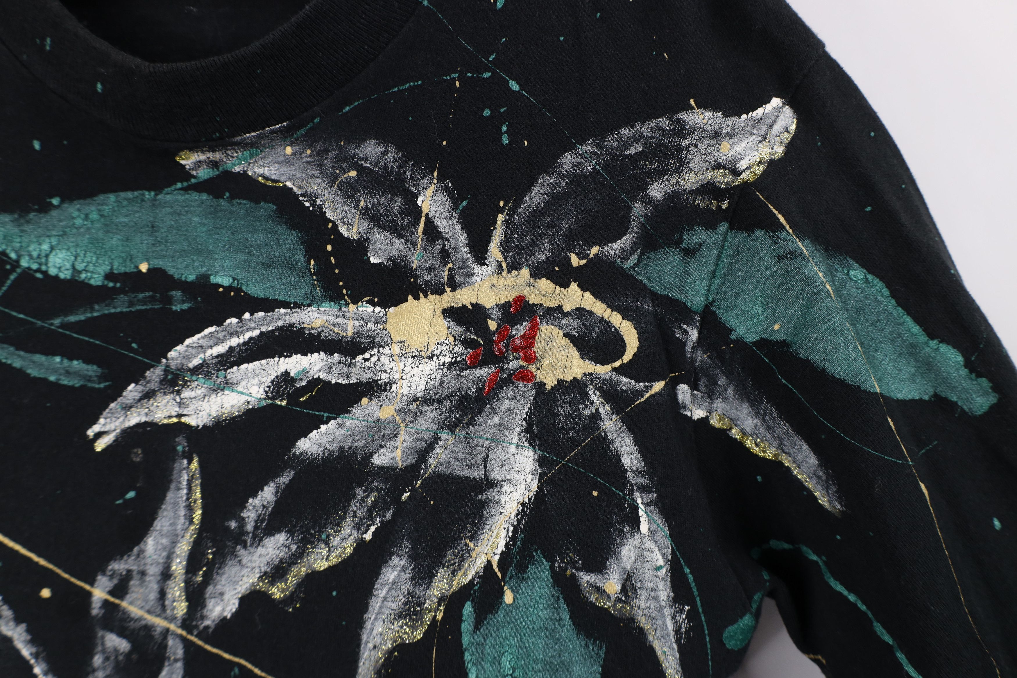 Vintage Vintage 90s Streetwear Flower Long Sleeve T-Shirt USA Size L / US 10 / IT 46 - 5 Thumbnail