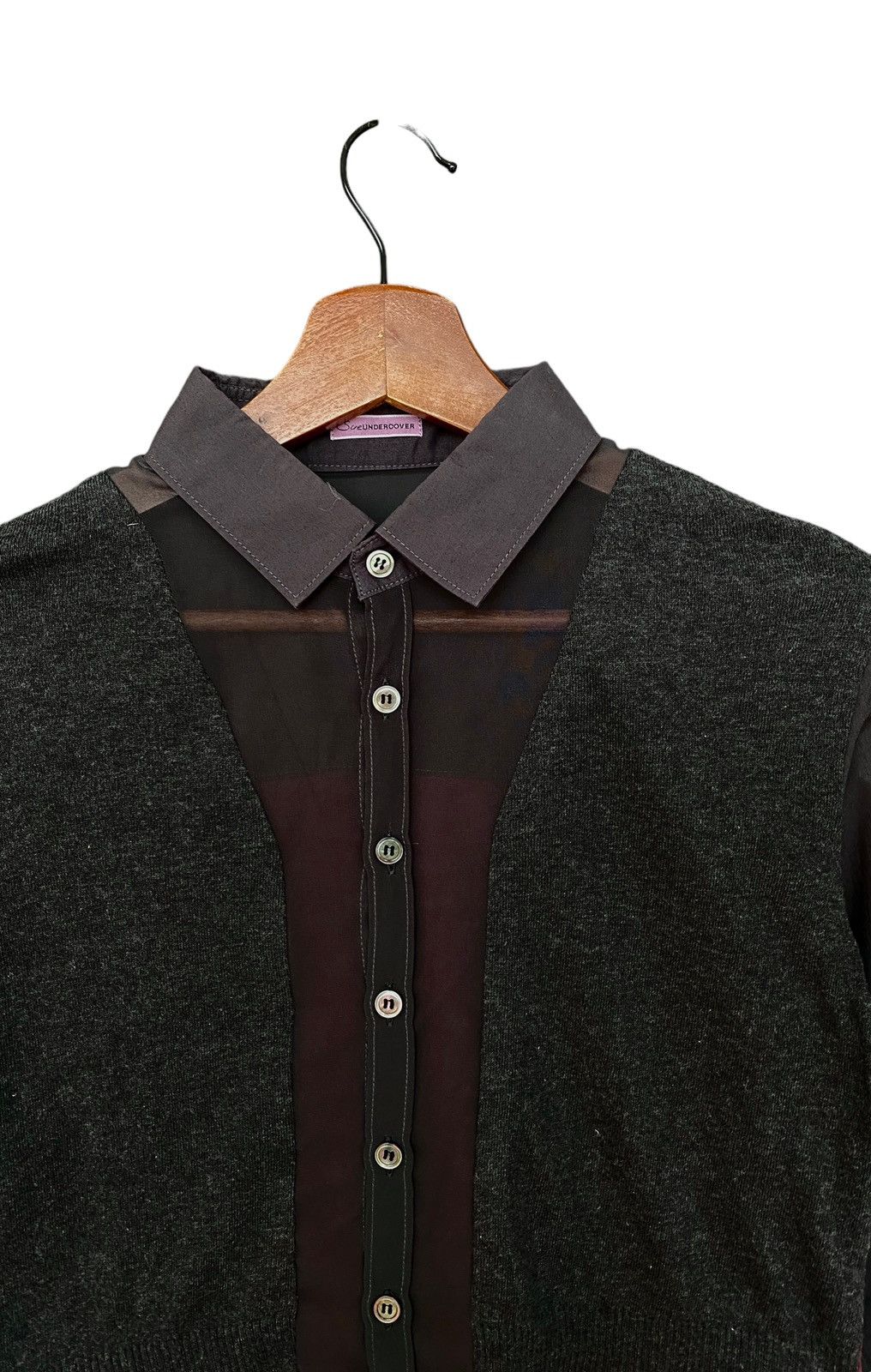 Japanese Brand × Undercover Vintage Brand Sue Undercover Two Tone Shirt 2000s Size US S / EU 44-46 / 1 - 3 Thumbnail