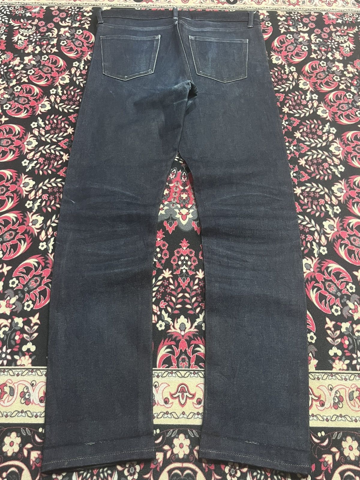 Lemaire × Uniqlo Vintage Uniqlo Raw Kaihara Denim Slim Straight Selvedge Jean Size US 33 - 2 Thumbnail