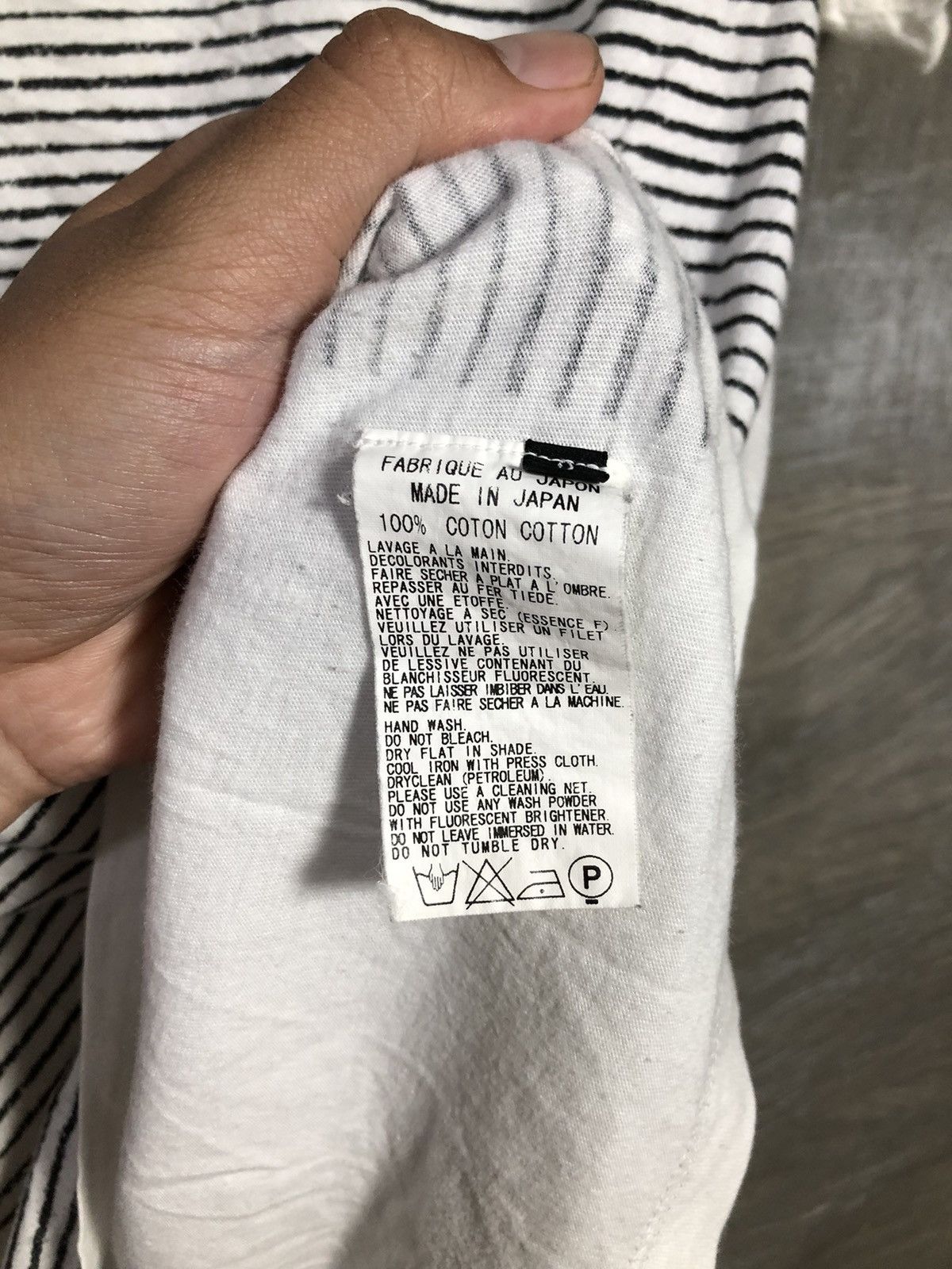 Japanese Brand × Y's × Yohji Yamamoto Yohji Yamamoto Y’s Finger Print T-shirt Size US M / EU 48-50 / 2 - 6 Thumbnail