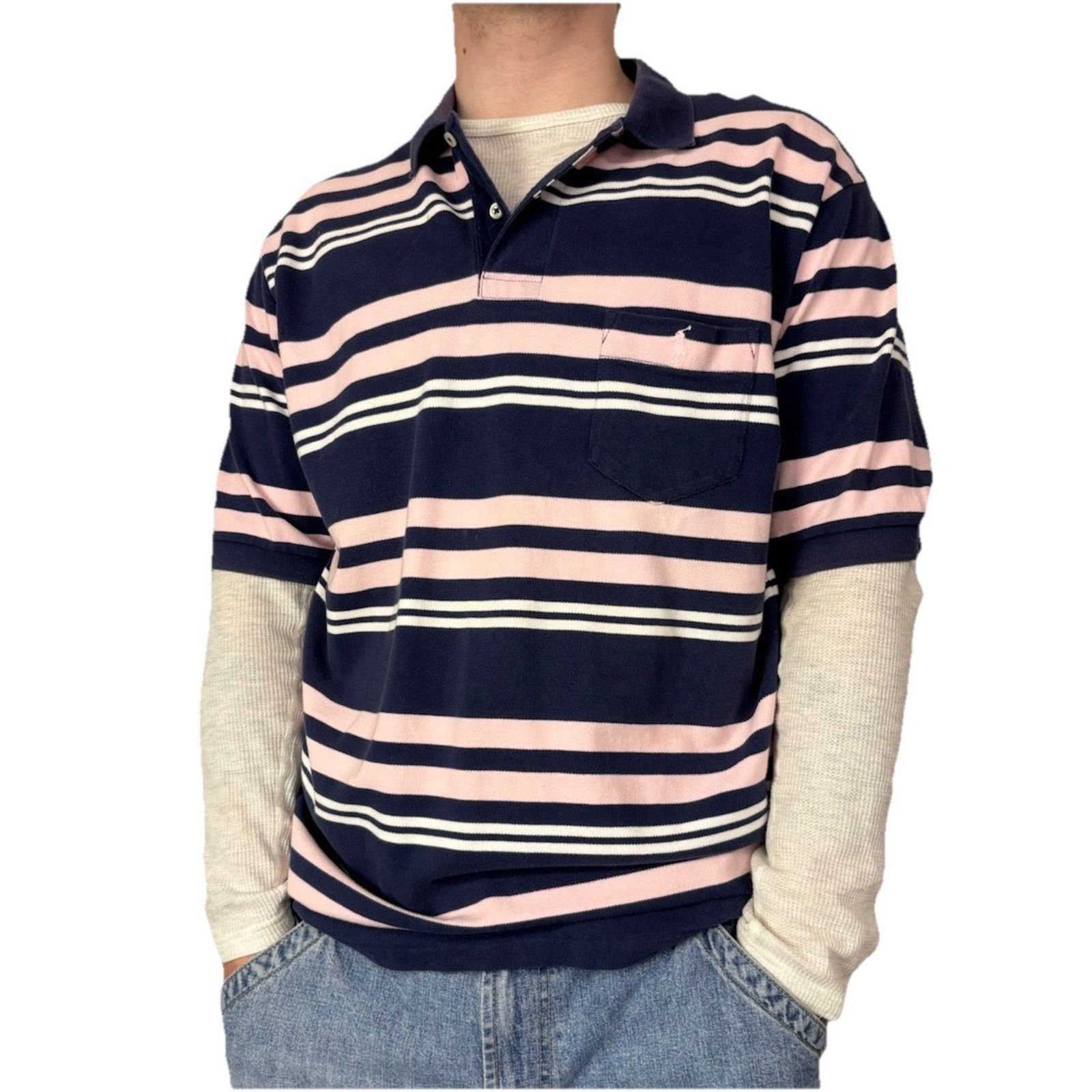 Ralph Lauren Ralph Lauren Polo Striped Mens XL Polo Shirt Size US XL / EU 56 / 4 - 3 Thumbnail