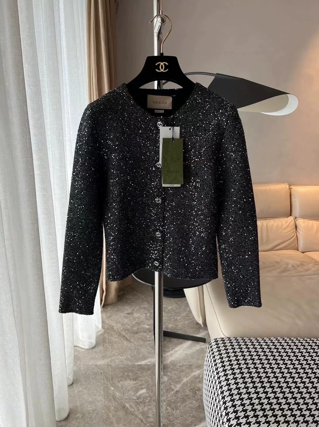 Gucci Gucci Sequined Knit Jacket S Size Size S / US 4 / IT 40 - 1 Thumbnail