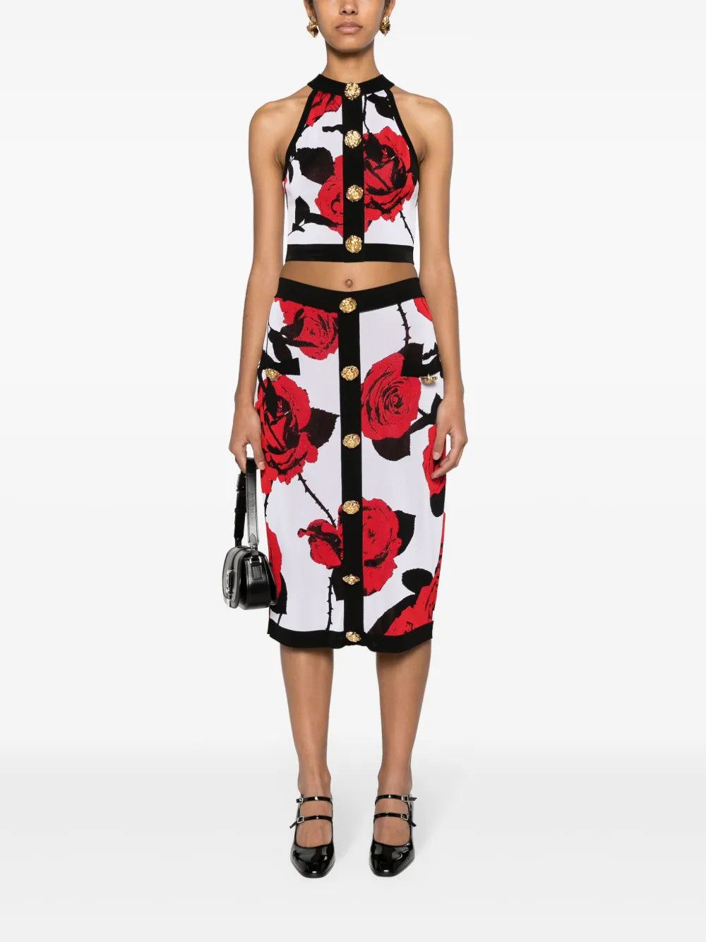 Balmain o1y0625 Crop Top in Multicolor Size M / US 6-8 / IT 42-44 - 5 Thumbnail
