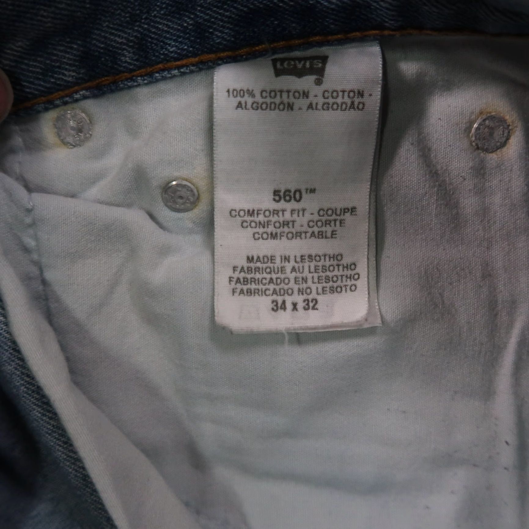 Levi's Levi's 560 Comfort Fit Jeans Men's 34x32 Blue Denim Baggy Y2K Vintage Streetwear 80s 90s Mens Size US 34 / EU 50 - 6 Thumbnail