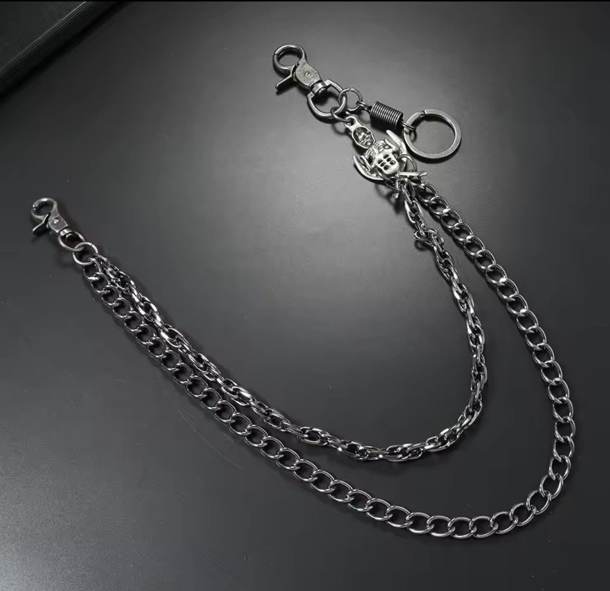 Jewelry skull pendant multi-layer pants chain Size ONE SIZE - 3 Thumbnail