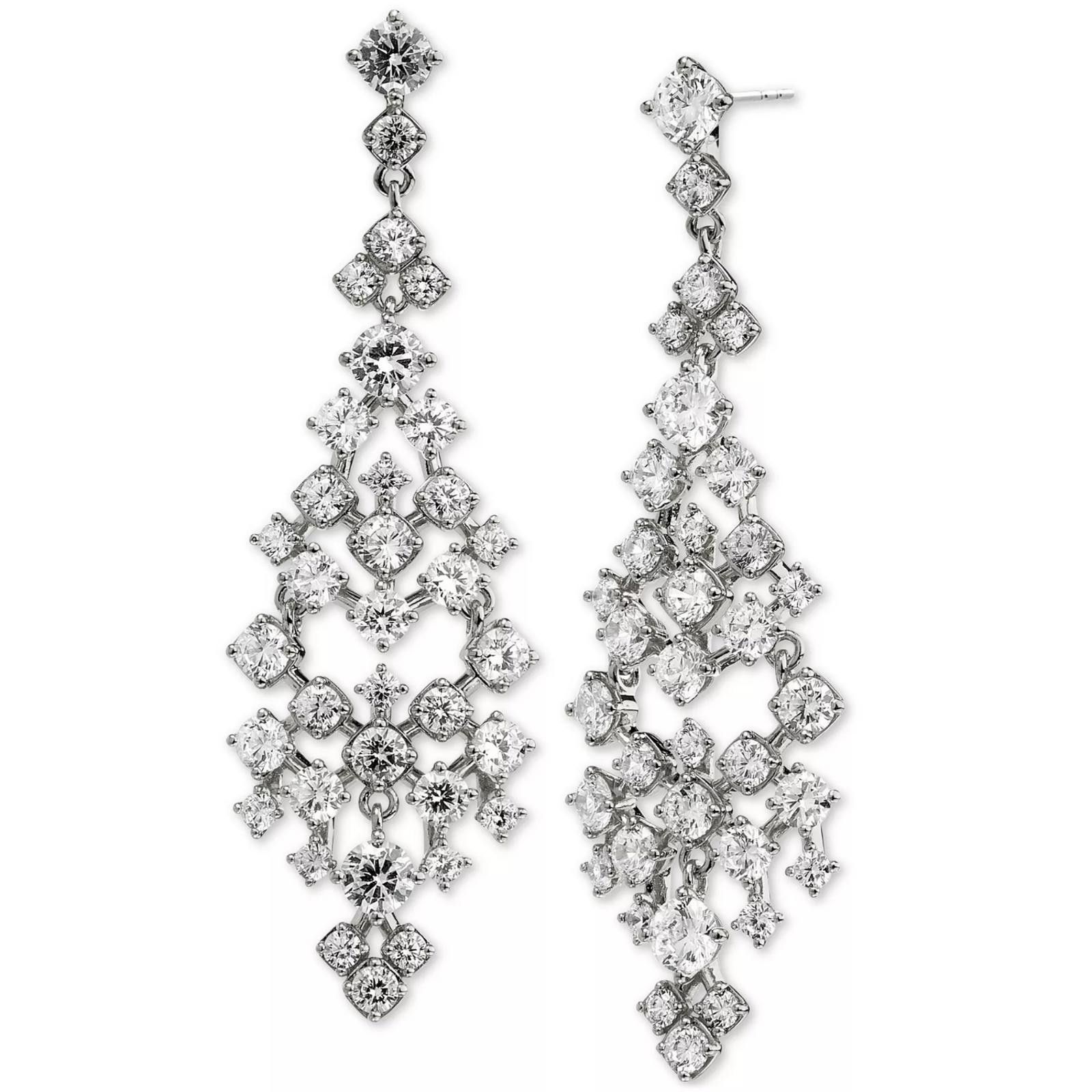 Other Eliot Danori SilverPlated Cubic Zirconia Chandelier Earrings Size ONE SIZE - 1 Thumbnail