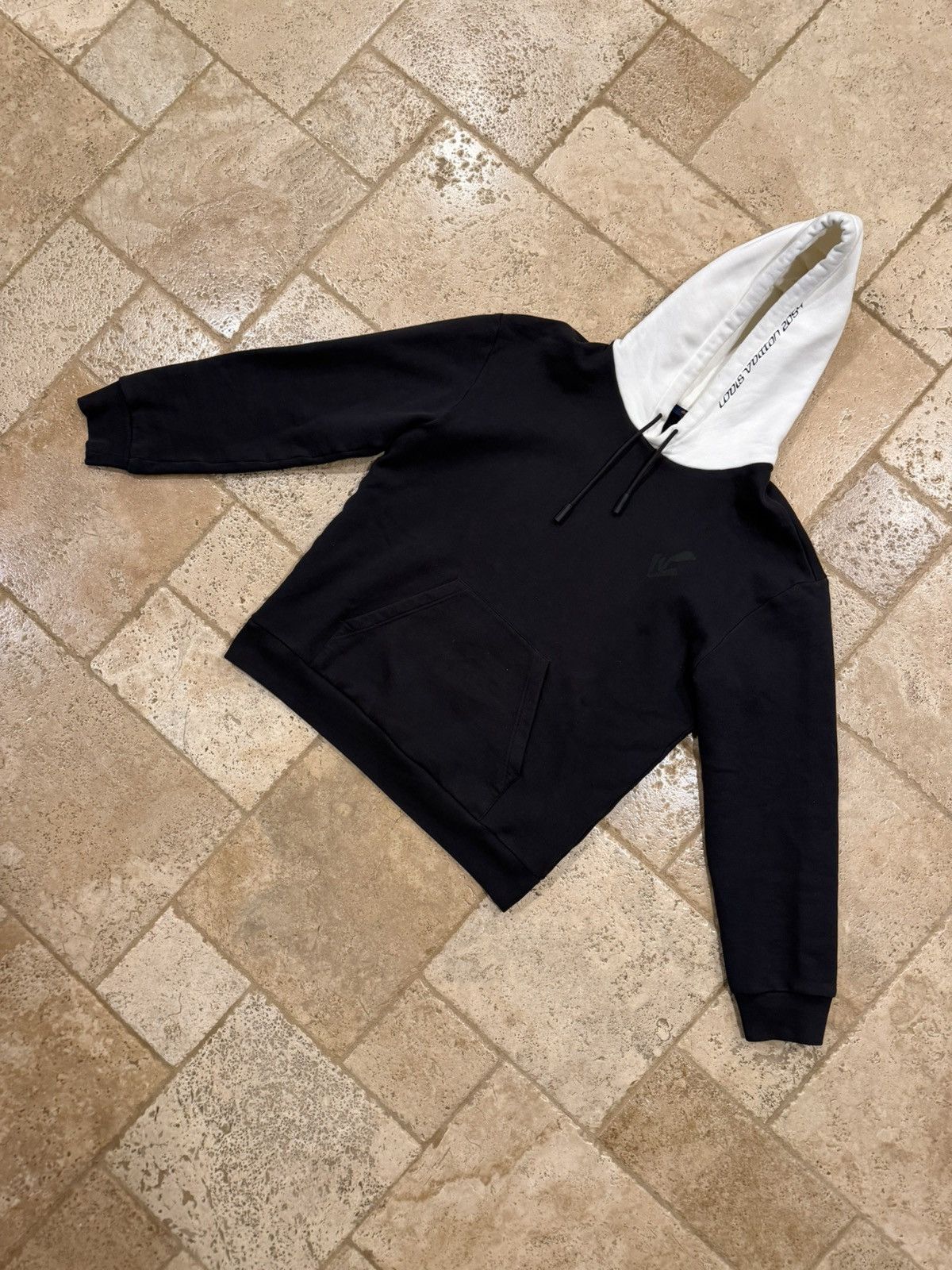 Louis Vuitton Louis Vuitton x Virgil 2054 White Hooded Black Hoodie Size US L / EU 52-54 / 3 - 4 Thumbnail