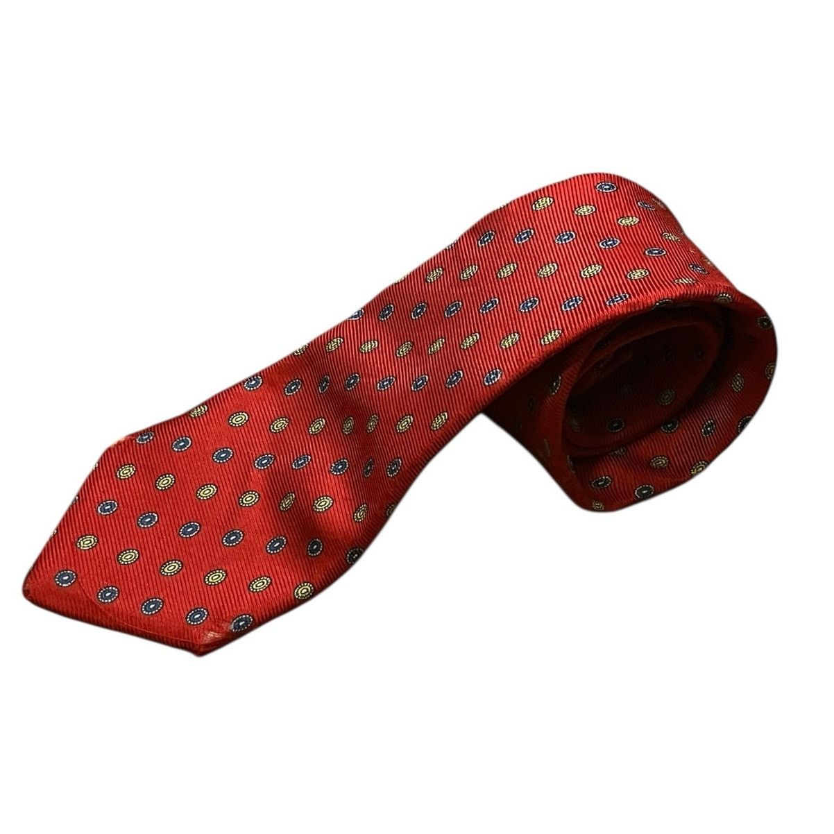 Givenchy Givenchy Monsieur Red Silk Tie - Circular Pattern Vintage Size ONE SIZE - 2 Thumbnail