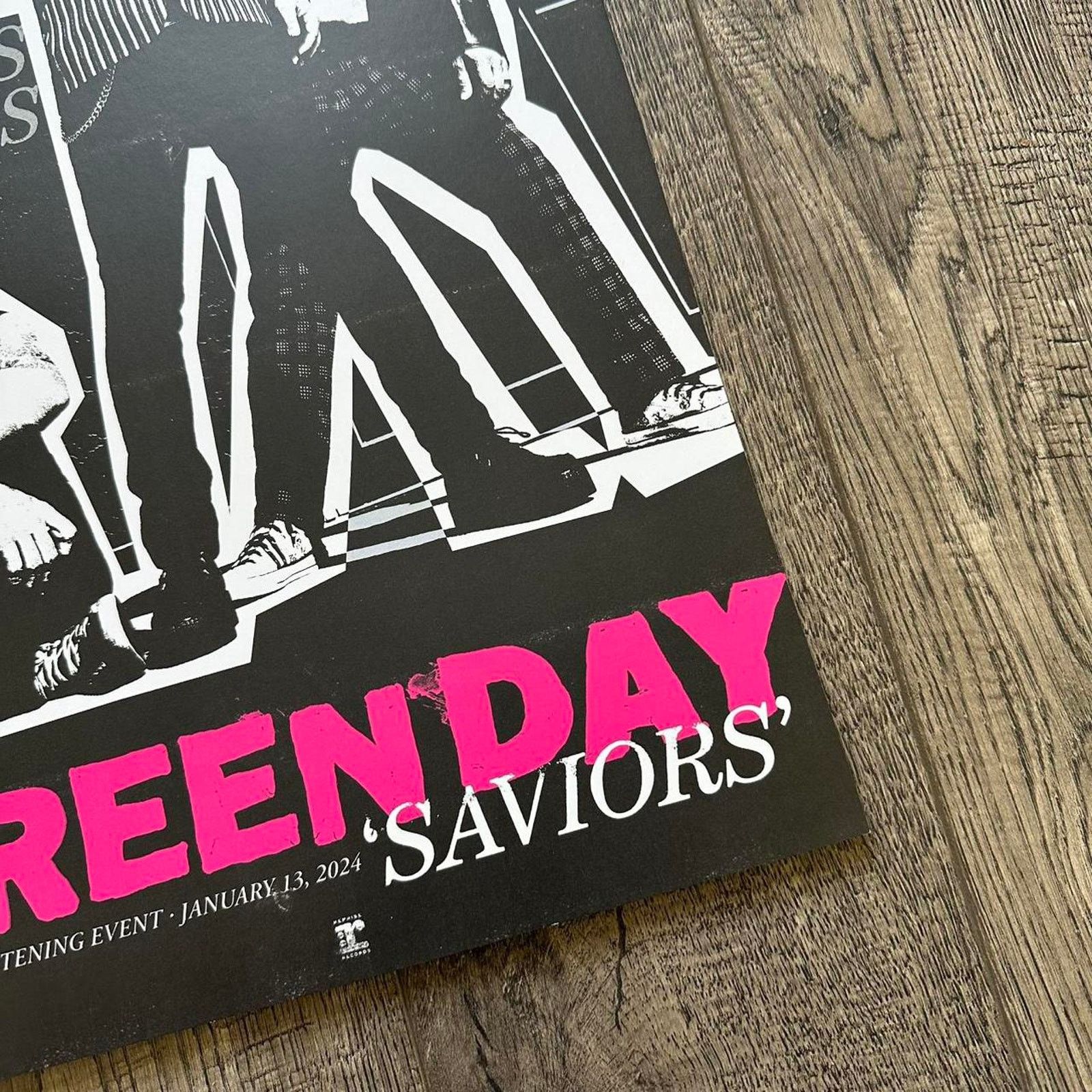 Band Tees Green Day Saviors Album Record Exclusive Music Promo Poster Size ONE SIZE - 2 Thumbnail
