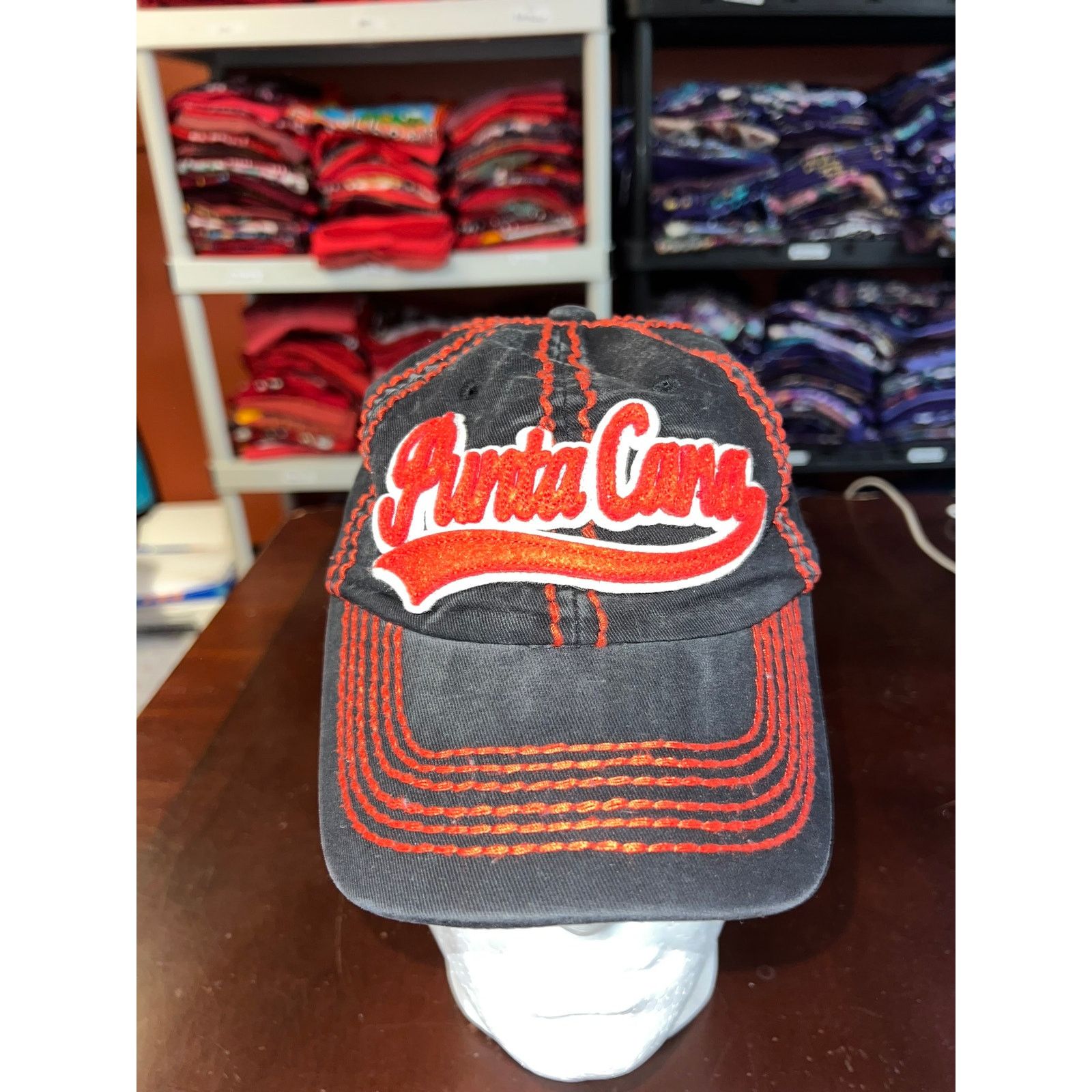 Robin Ruth Robin Ruth Hat Punta Cana Black Red Cap Headwear Size ONE SIZE - 1 Thumbnail