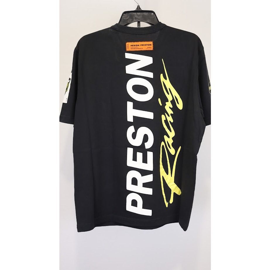 Heron Preston o1rshd1 Preston Racing Short Sleeve T-Shirt in Black White Size US L / EU 52-54 / 3 - 11 Thumbnail