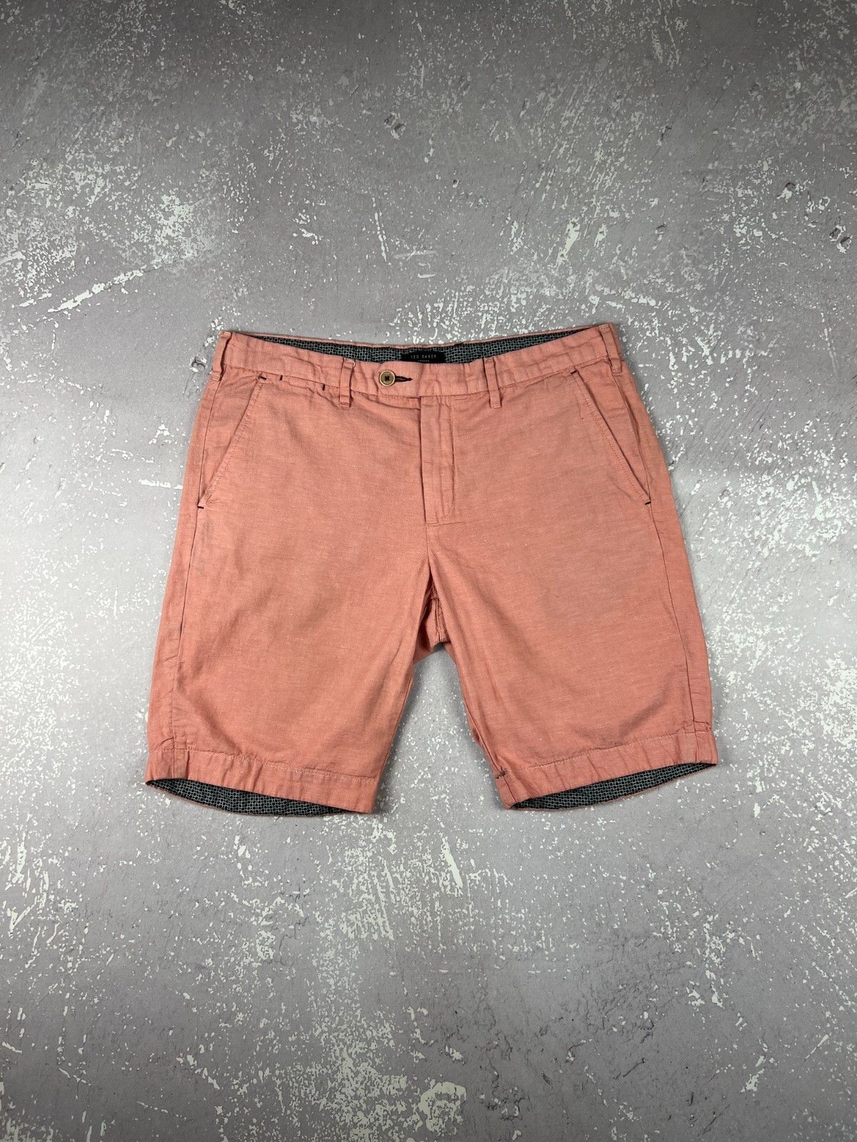 Ted Baker Ted Baker Summer Cotton/Linen Shorts Mens 32R Pink Size US 32 / EU 48 - 1 Thumbnail