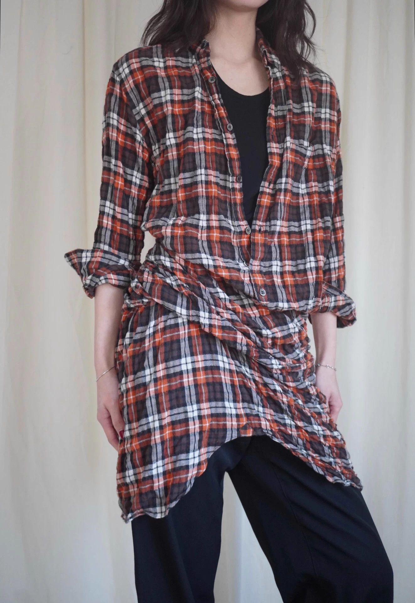 Junya Watanabe Junya Watanabe 2011 Twisted 2-Piece Check Shirt S Size S / US 4 / IT 40 - 5 Thumbnail