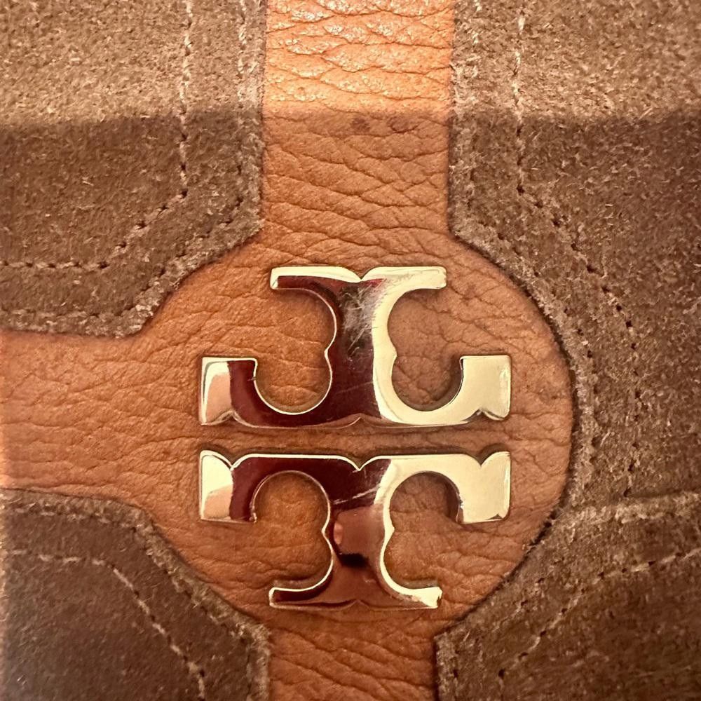 Tory Burch Tory Burch Alaina Flat Bootie Almond Tan Split Suede 7.5 Size US 7.5 / IT 37.5 - 8 Thumbnail