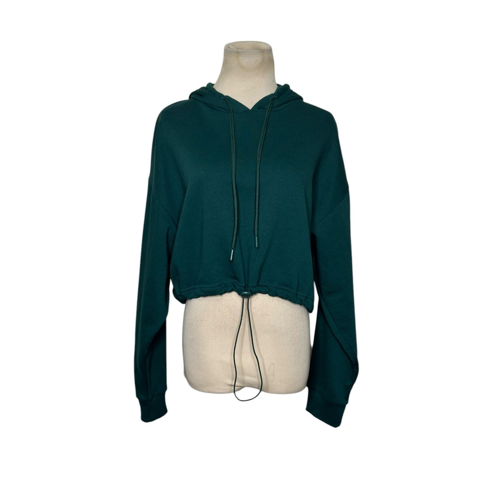 Zara ZARA green cropped hoodie sweatshirt size Medium Size M / US 6-8 / IT 42-44 - 13 Thumbnail