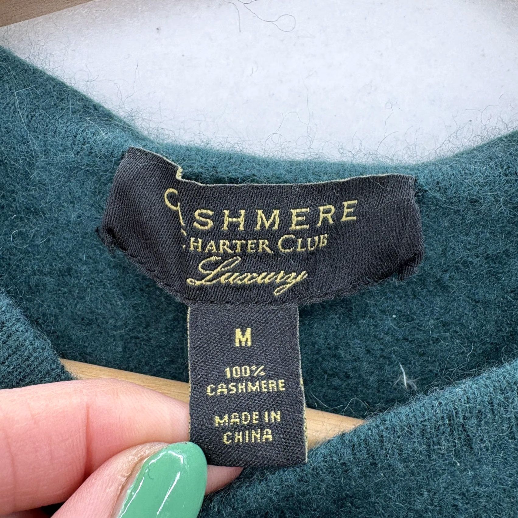 Charter Club Charter Club Sweater Womens Medium Green Crew Neck Knit Pullover Cashmere Lightweight Casual Knitwear Mens? Size M / US 6-8 / IT 42-44 - 4 Thumbnail