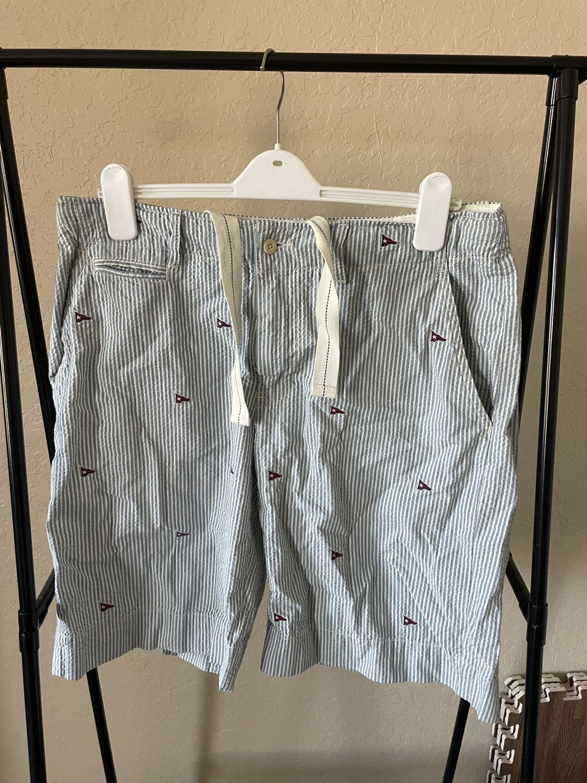 Polo Ralph Lauren Seersucker Flags FF Shorts Size US 34 / EU 50 - 1 Thumbnail