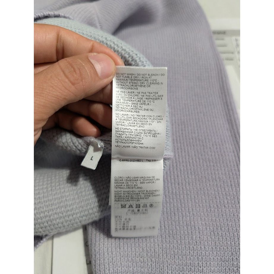 Bottega Veneta o1rshd1 MW Dry Wool Rib CN Sweater in Lilac Size US L / EU 52-54 / 3 - 13 Thumbnail