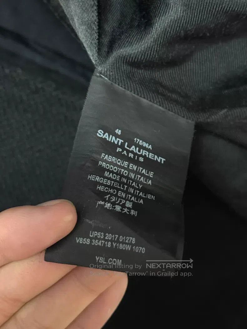 Saint Laurent Paris Saint Laurent Paris Black and White Wool and Leather Patch Size US M / EU 48-50 / 2 - 4 Thumbnail