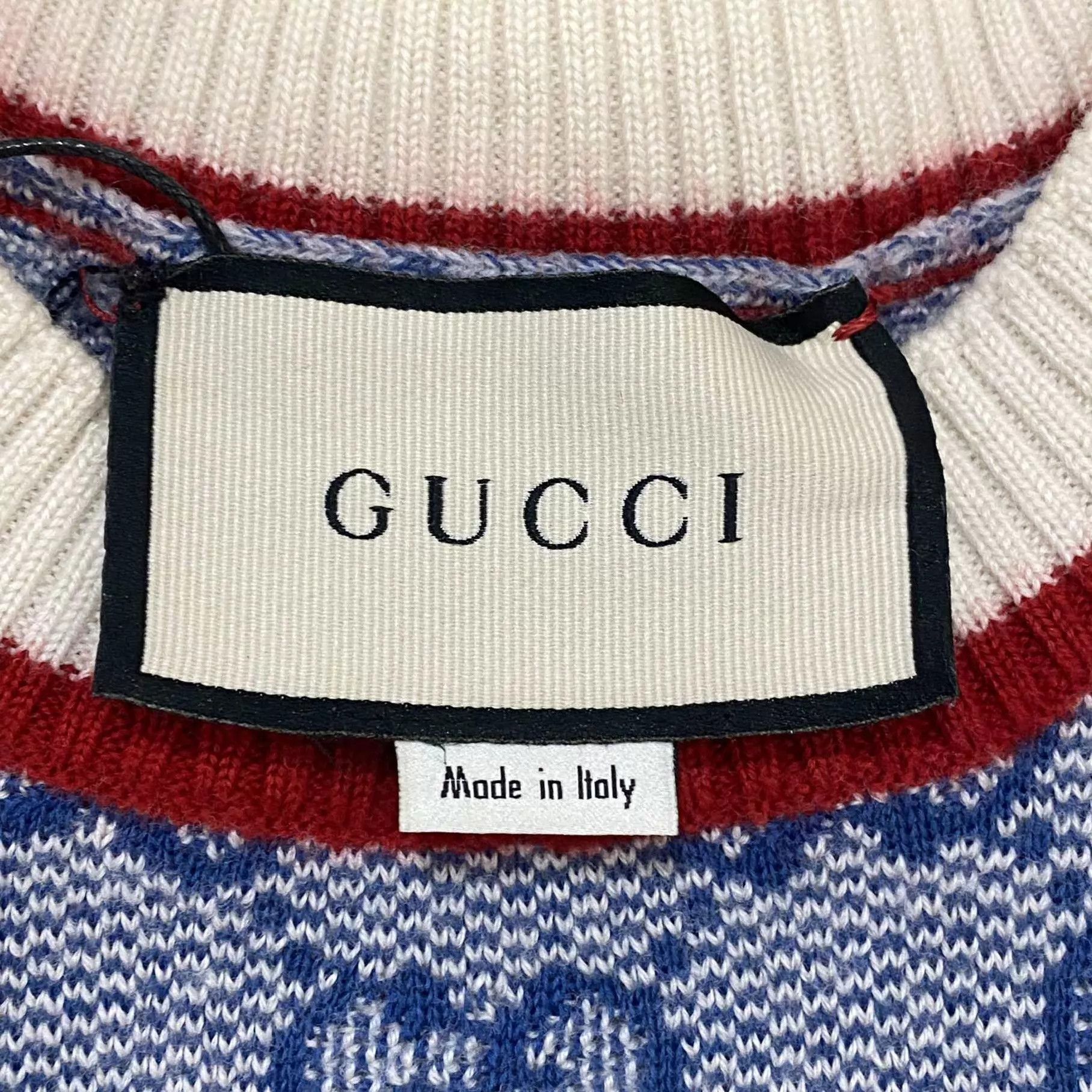 Gucci GUCCI Haze Blue Jacquard Allover Print Dress L 95N Size L / US 10 / IT 46 - 4 Thumbnail