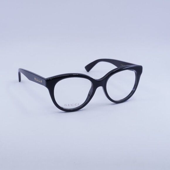 Gucci Gucci GG1590O 004 Eyeglasses Grey Crystal on Black 52mm Size ONE SIZE - 1 Thumbnail