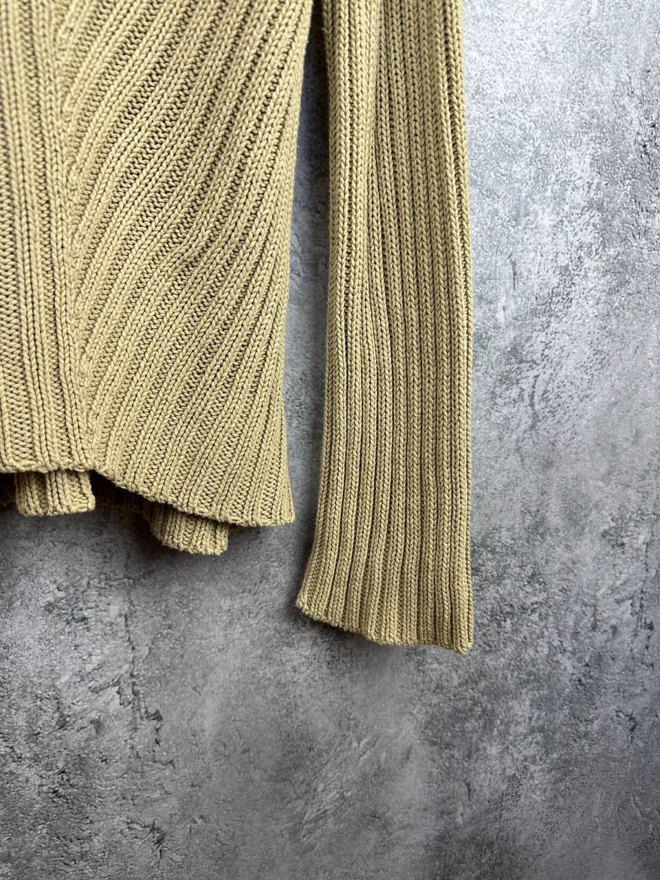 Giorgio Armani Armani Jeans Vintage Ribbed Knit Sweater Beige Round Neck Size L / US 10 / IT 46 - 8 Thumbnail