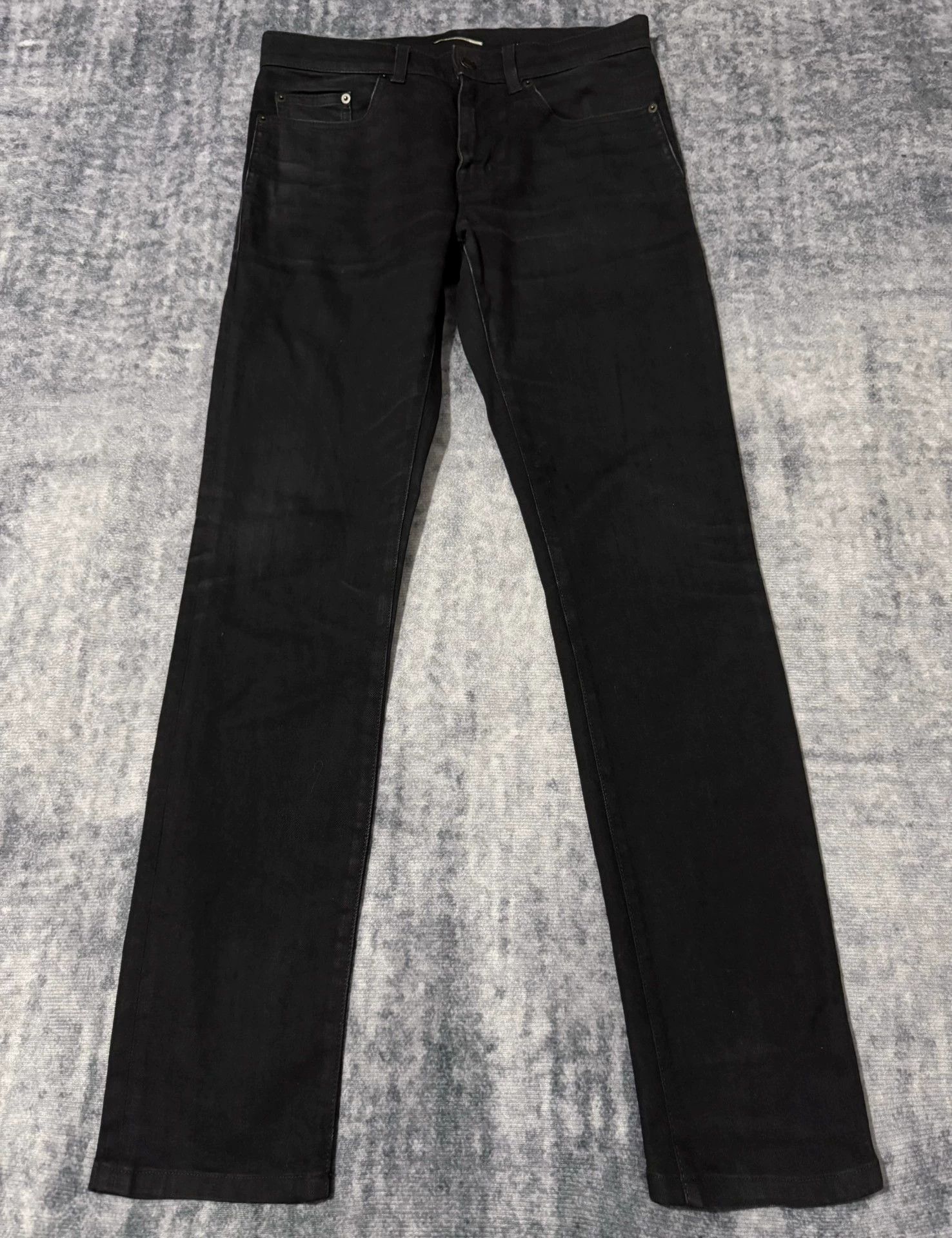 Saint Laurent Paris Saint Laurent SLP18FW Cat Paw Distressed Black Basic Jeans Size US 29 - 1 Thumbnail