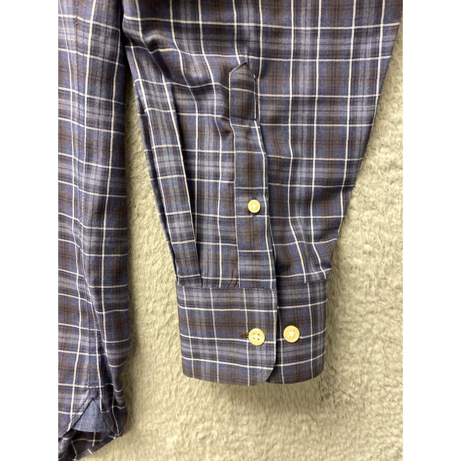 Joseph Abboud VINTAGE Joseph Abboud Men's Dress Shirt XXL Non-Iron Plaid Cotton Classic Shirt Size 48R - 5 Thumbnail
