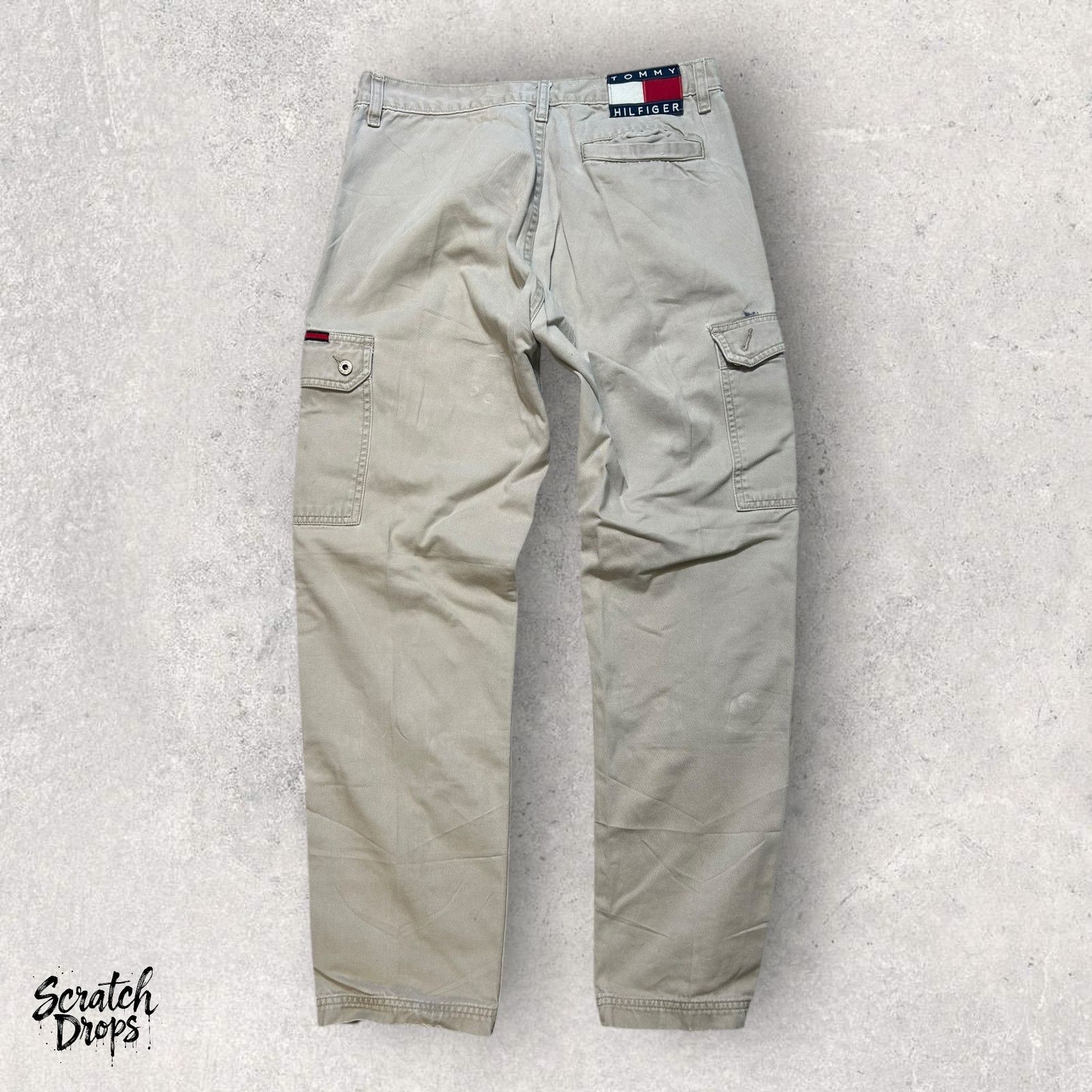 Tommy Hilfiger Tommy Hilfiger Women's Vintage Y2K Cargo Jeans Size 7 Beige Size 29" - 5 Thumbnail