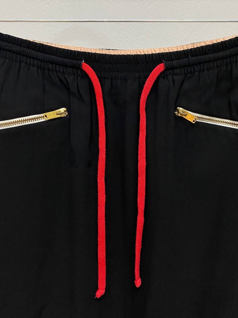 Celine Celine Black Zipper Pockets Drawstring Crepe Mini Skirt Size 26" / US 2 / IT 38 - 4 Thumbnail